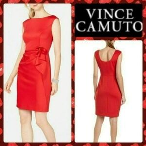 NWT MSRP $168 Vince Camuto Ruffled Sleeveless Sheath Dress Women's Size 10